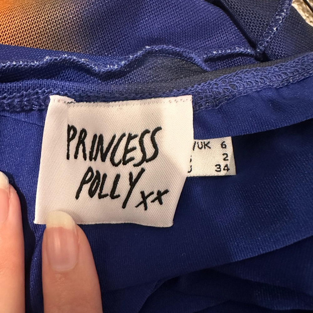 Princess Polly Luela Maxi Dress Multi Orange/Blue Size 2 Worn Once - Picture 5 of 6